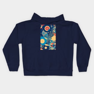 Art Deco and Bauhaus-Inspired Modern Circle Art Kids Hoodie